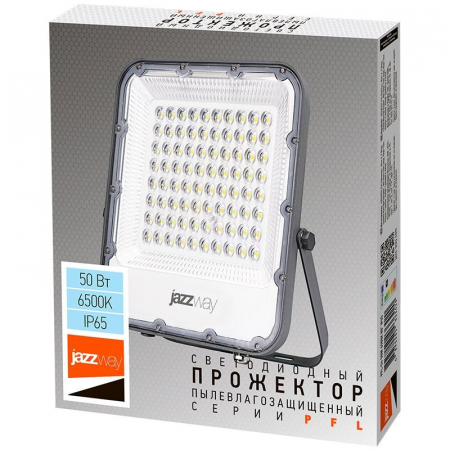 Прожектор светодиодный PFL-S4 100Вт 6500К IP65 80град. ДО с линзовым модулем JazzWay 5036437