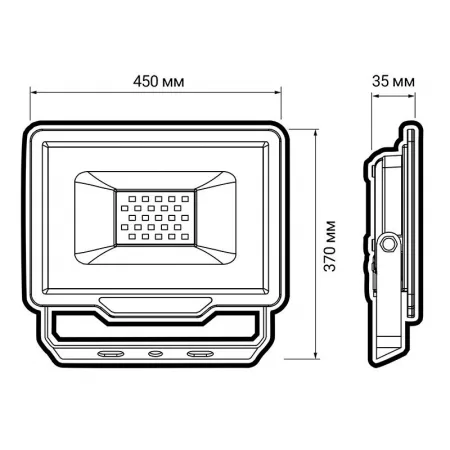Прожектор светодиодный PFL-C3 300Вт 6500К IP65 ДО с клапаном закален. прозр. стекло JazzWay 5032156