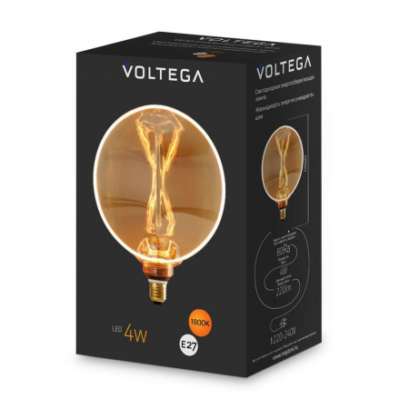 Лампа светодиодная Loft Led G130 4Вт 1800К E27 Voltega 8541