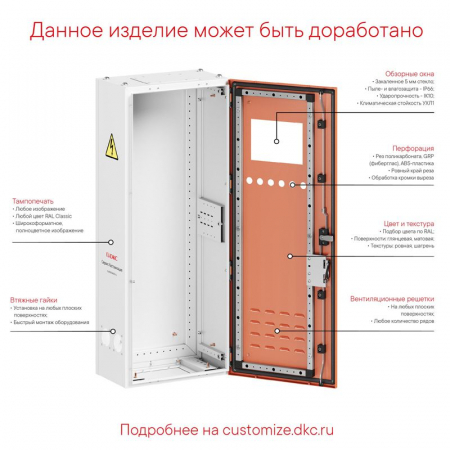 Корпус напольный RAM fit 1600х600х400мм без боков. вырезов DKC R6NFW166040