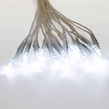 Гирлянда светодиодная "Сеть" 1.8х1.5м 180LED бел. 15Вт 220В IP20 с контроллером 8 режимов провод прозр. ПВХ Neon-Night 215-135