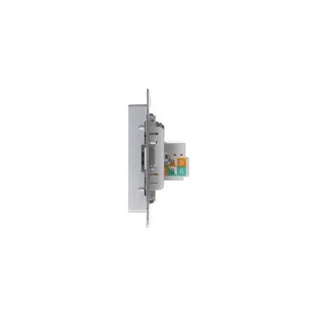 Розетка компьютерная + телевизионная 2-м СП AtlasDesign RJ45 кат.5E + TV механизм алюм. SE ATN000389