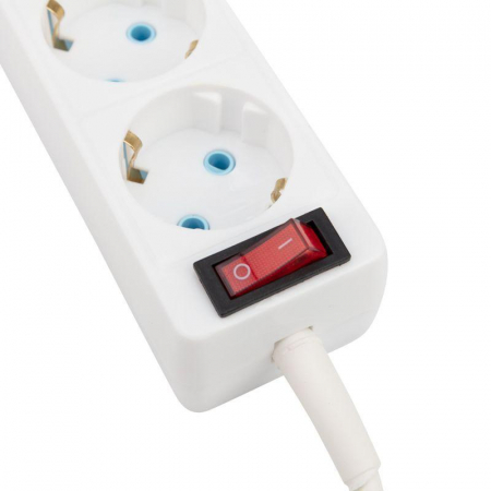 Удлинитель 3х1.5м с заземл. 6А IP20 ПВС 3х0.75 с кнопкой бел. PROCONNECT 11-7205
