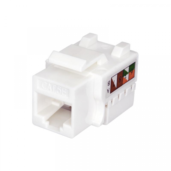 Модуль Keystone Jack RJ45 (8P8C) UTP кат.5E инструментал. бел. SUPRLAN 10-0313