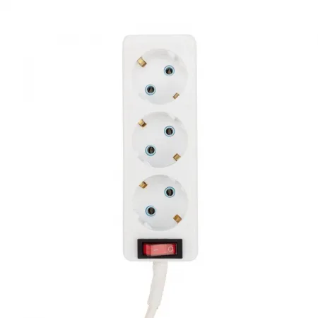 Удлинитель 3х3м с заземл. 6А IP20 ПВС 3х0.75 с кнопкой бел. PROCONNECT 11-7210