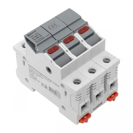 Предохранитель-разъединитель DF 10х38 3п (тип ПВЦ) EKF df103-e
