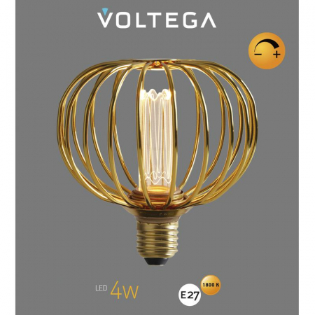 Лампа светодиодная Loft Led A101GMC97 4Вт 1800К E27 DIM Voltega 8567
