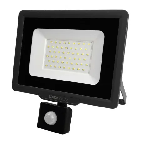 Прожектор светодиодный PFL-C3 SENSOR 50Вт 6500К IP65 ДО закален. прозр. стекло датчик движения инфракрасный JazzWay 5026940A